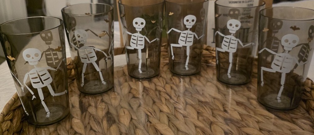 Target Hyde & Eek 11 oz Halloween Skeleton Tumbler Set Of 2 NEW BPA Free